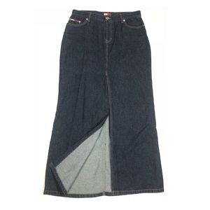 Tommy Hilfiger Dark Blue Denim Maxi Skirt